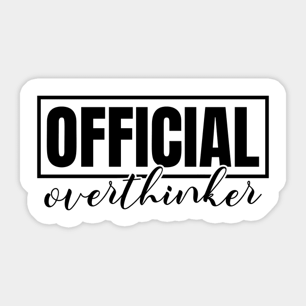 Official Overthinker Sticker by Journees